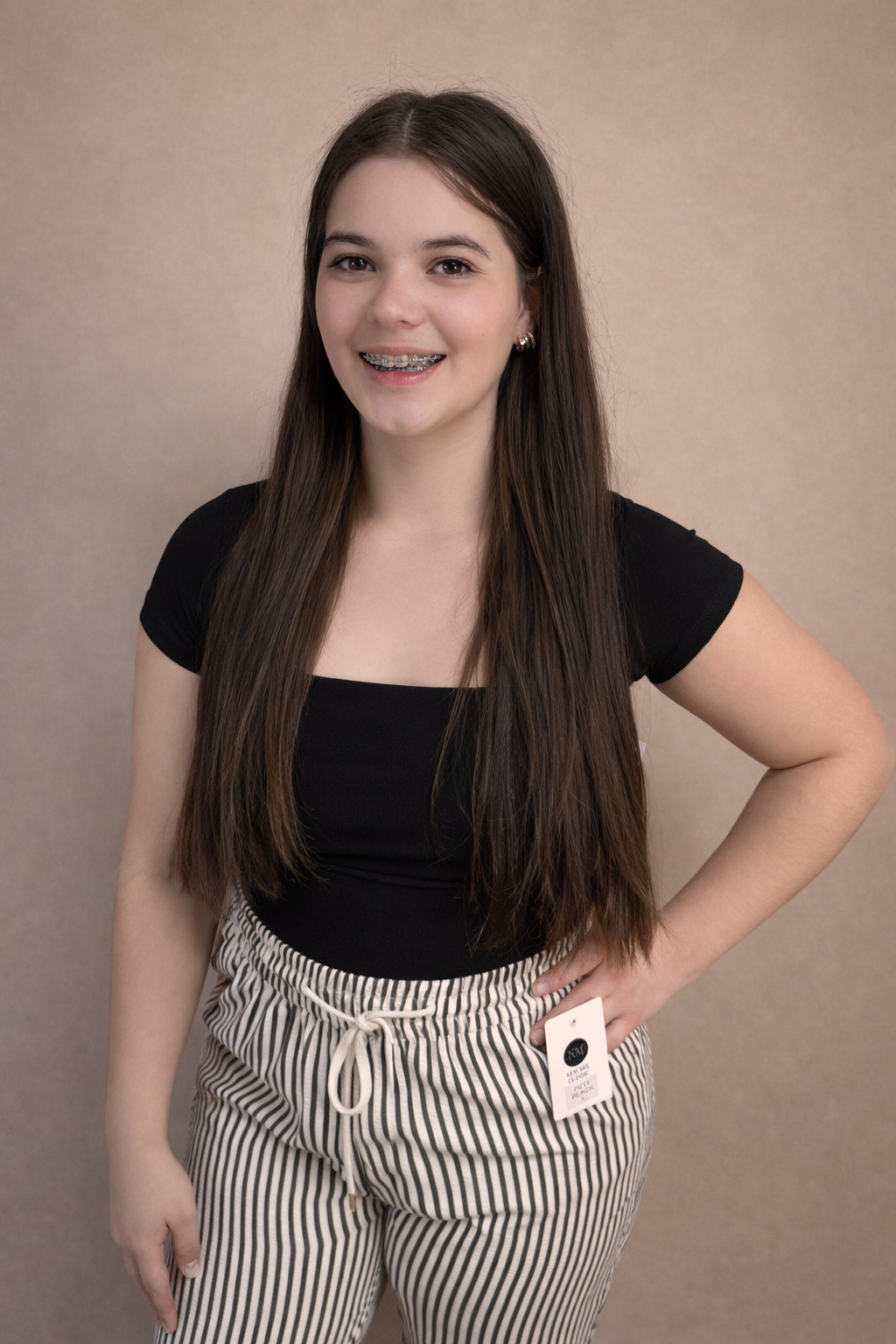 Square Neck Top Cropped Tee